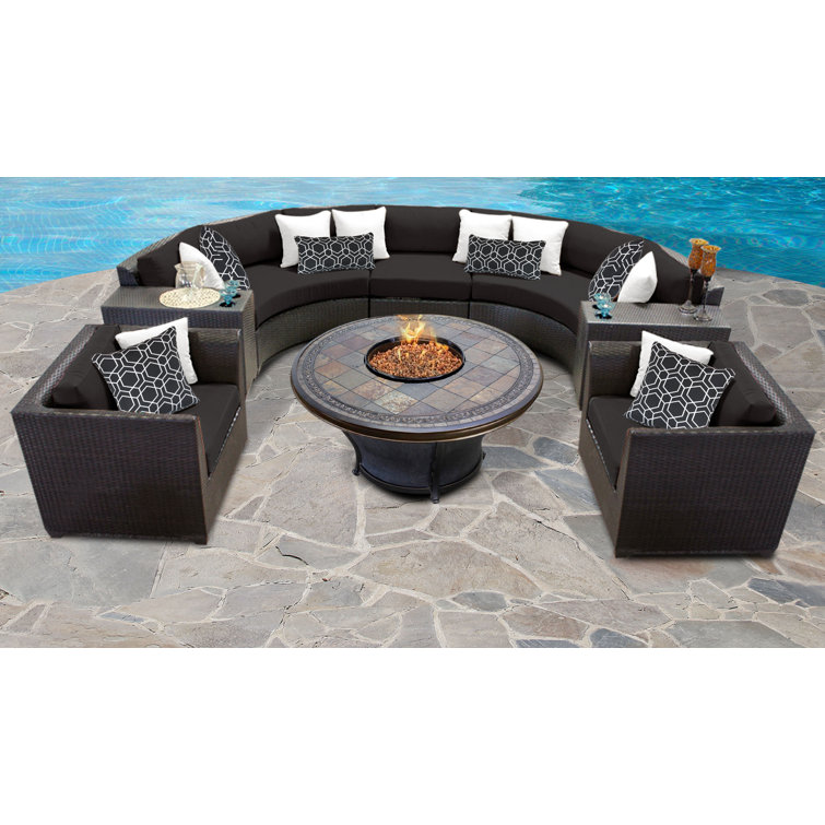 Sol 72 Outdoor™ Tegan All Weather Wicker/Rattan 7 - Person Seating
